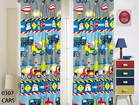 Amazon Com Kids Boys Window Curtain Panels With Tiebacks 4 Piece