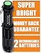 BUY NOW! Brightest LED Flashlight or Torch Light – Ultra-Bright, Zoomable Focus & Waterproof Flashlight LED – Rugged Build & Long Life – Includes 2 Rechargeable Batteries & Charger