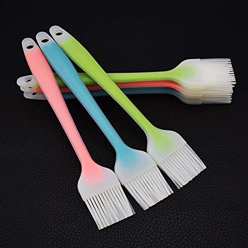 iPstyle Basting Brush Silicone Pastry Baking BBQ Sauce Marinade Meat Glazing Oil Brush Heat Resistant, Kitchen Cooking Baste Pastries Cakes Meat Desserts, Dishwasher Safe 4 Pack (8.2" Brush - 4Pack) - Thumbnail 6