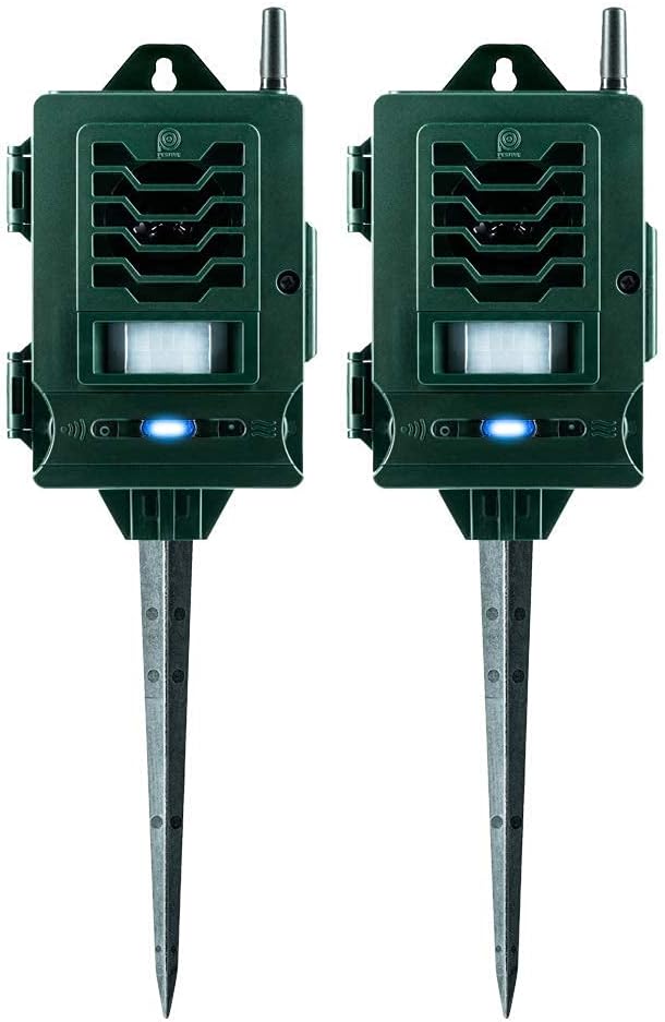 Pestbye Ultrasonic Smart Link Cat Repellent System Battery Powered Ground Stake