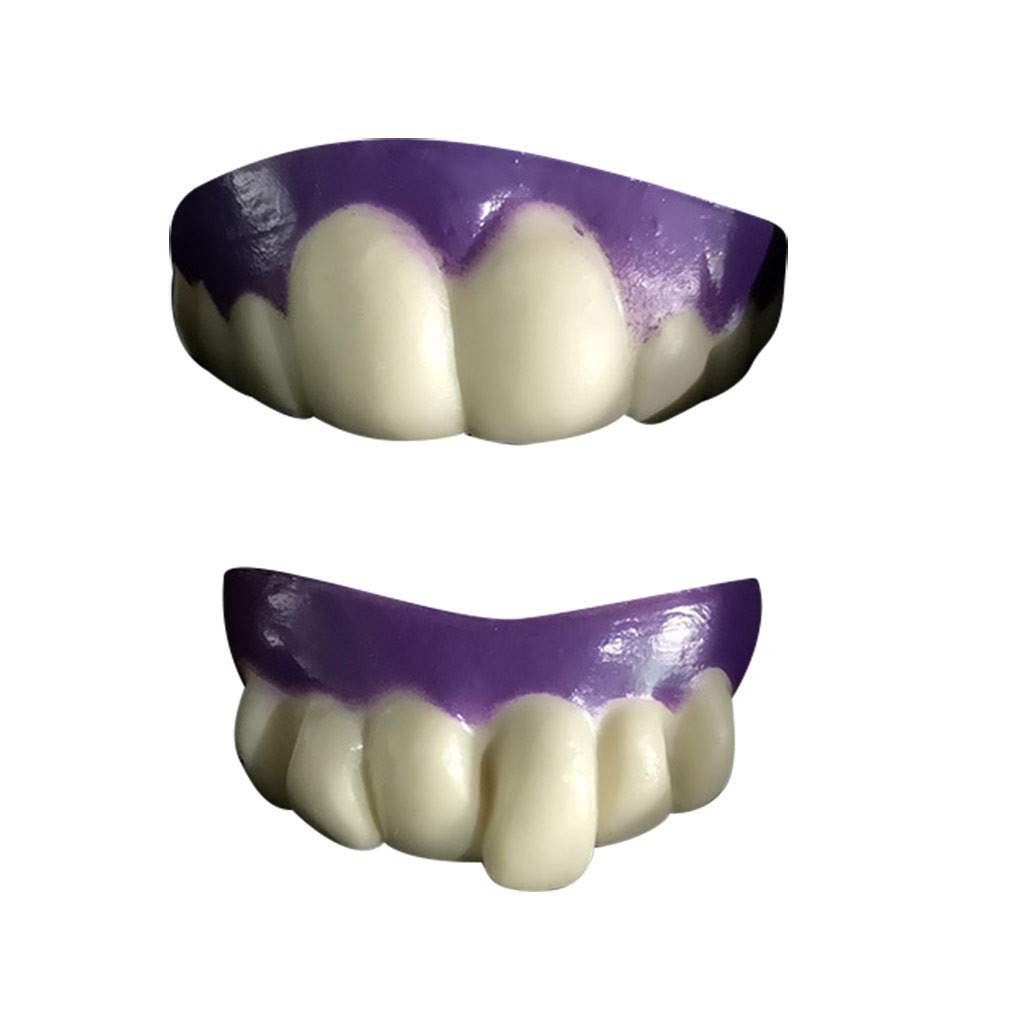 Transwen Vampir Zahne Fur Halloween Vampirzahne Fasching Karneval Vampire Zubehor Vampirgebiss Halloween Vampir Zahnersatz Fur Cosplay Party Requisiten Wiederverwendbar Grau