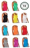 Emprella Tank Tops for Women, Basic Cotton Ribbed Racerback Tanktop (10Pack) (X-Large, Assorted) …