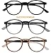 Reading Glasses Set of 3 Great Value Quality Readers Spring Hinge Glasses for Reading Men and Women +1