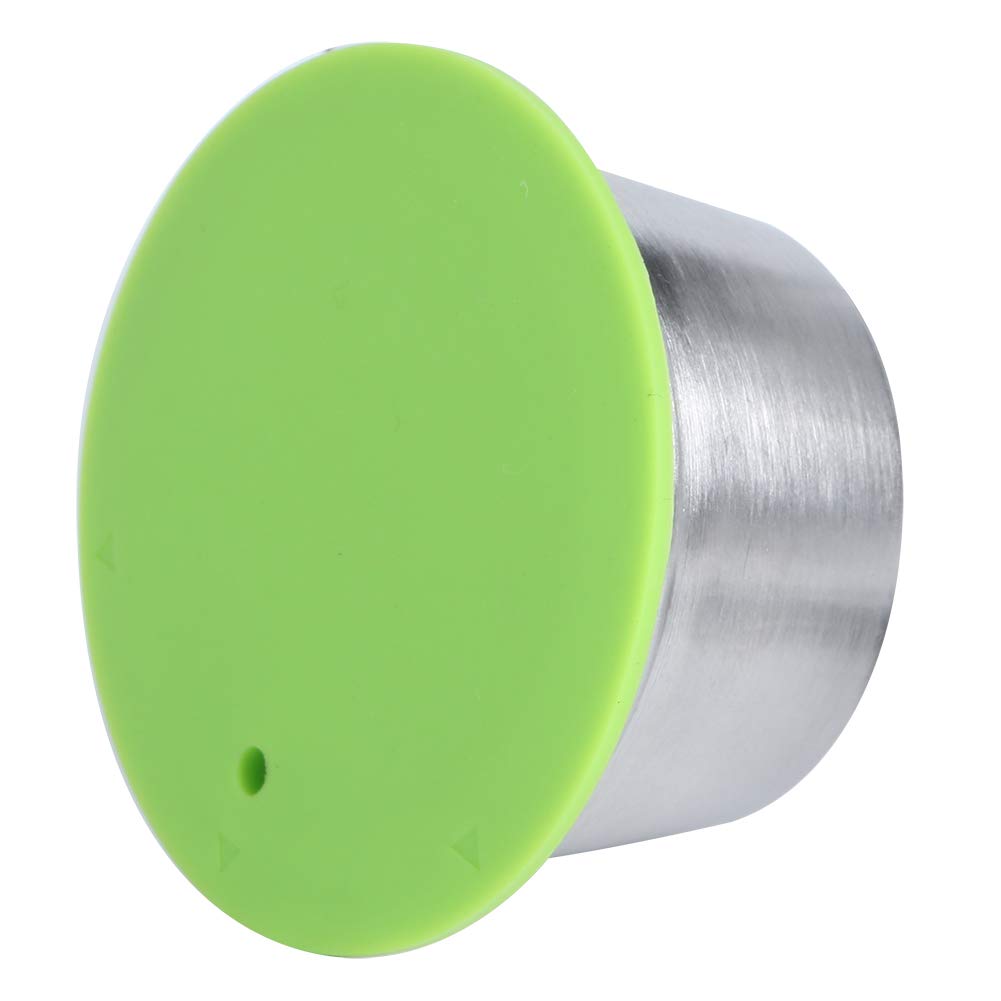 Stainless Steel Refillable Reusable Coffee Capsule Cup Suitable for Coffee Maker, Stainless Steel Capsules (Green)