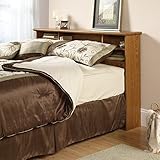 Sauder Orchard Hills Bookcase Headboard, Full/Queen, Carolina Oak (Kitchen)