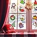 HUFUN 12 Pack Christmas Window Clings Christmas Decorations Indoor Xmas Clings Window Stickers Christmas Window Decals Snow Flake Santa Claus, Snowman Multiple Styles Reusable