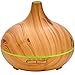 Essential Oil Diffuser - Wood Grain, Ultrasonic Air Purifier or Vaporizer with Timer and 7 LED lights - Cool Mist Humidifier (10,14oz) with Free Essential Oil by NATURE'S WHISPER