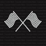 Color or Winter Guard Flags Iron On Rhinestone Crystal T-shirt Transfer by JCS Rhinestones