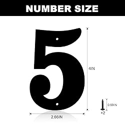 4 Inch Metal House Numbers, House Address Letters