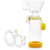 Spacer for Metered Dose Inhalers with Anti-Static Properties Holding Chamber for Kids and Adults Include 2 Comfortable Face M