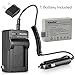 Kastar Battery and Charger with Car Adapter for Canon Digital SLR EOS Rebel XS, EOS Rebel T1i, EOS Rebel XSi, EOS 450D, 500D, 1000D, Kiss F, Kiss X2, Kiss X3 as Canon LP-E5 Battery