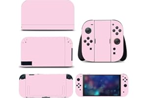 Full Wrap Skin for Switch 2 Protector Skin Cover Vinyl Decal Stickers for NS2 Solid Color (Pink)