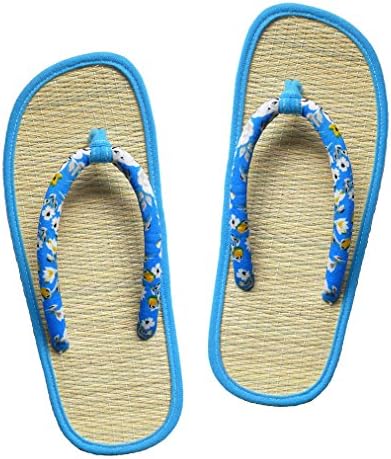 USA STEP Ladies Women Girls Handmade Fashion Indoor Outdoor Home Spa Hotel Sky Blue Floral Pattern Straw Seagrass Summer Flip Flops Sandals Slippers Thong