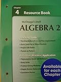 Holt McDougal Larson Algebra 2: Resource Book: Chapter 4