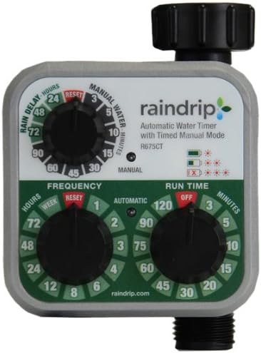 Raindrip R675CT Analog 3-Dial Water Timer, 1, Multi