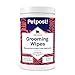 Petpost Large Grooming Wipes for Dogs | 70 Count Deodorizing Dog Cleaning Wipes with Coconut Extract & Aloe | Gentle Pet Wipes with Cherry Blossom Scent for Full-Body Grooming