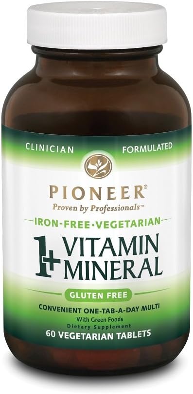 Pioneer Nutritional Formulas 1+ Vitamin Mineral Iron Free, 60 Count
