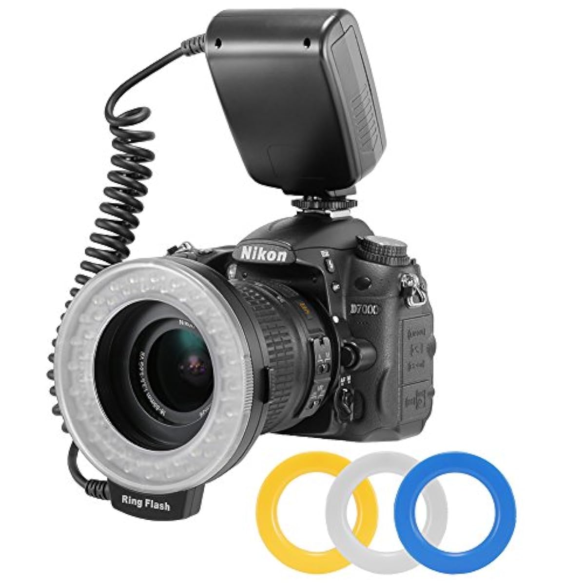 Neewer 48 Macro LED Ring Flash Bundle with LCD Display Power Control