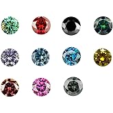 Ningxun 11 Colors Loose Moissanite Stones 5-10mm 1ct 2ct Round Brilliant VVS1 Moissanite Gemstones With GRA Certificate For Jewelry Making