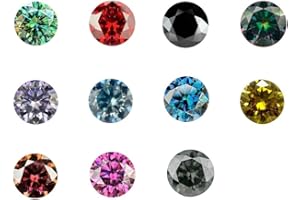 Ningxun 11 Colors Loose Moissanite Stones 5-10mm 1ct 2ct Round Brilliant VVS1 Moissanite Gemstones With GRA Certificate For Jewelry Making