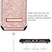 iPhone X Case, iPhone Xs 2018 Glitter Case, BENTOBEN Bling Slim Hybrid 2 in 1 TPU Bumper Hard PC Cover Coat Sparkly Shiny Cute Faux Leather with Metal Kickstand for iPhone X/iPhone Xs 2018,Rose Gold