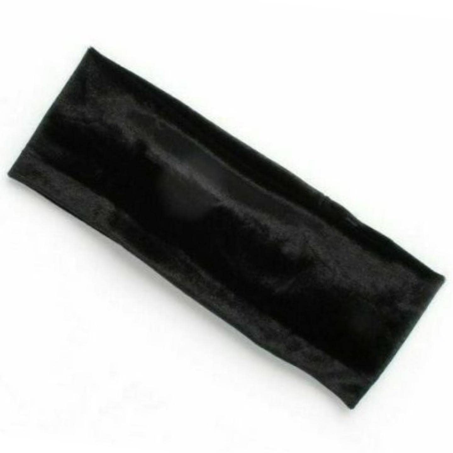 Topkids Accessories Yoga Headband Head Band Kylie Hairband Hair Band Hair Bandeau Stretchy Elastic Gym Sports Fabric For Women, Men and Boys, Girls (7cm / 2.7", Black Velvet)