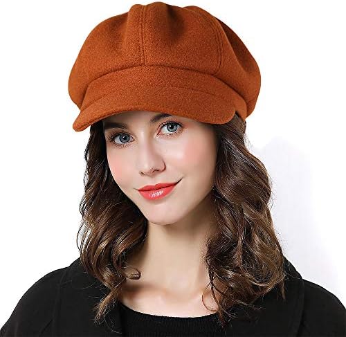 SOUGAO Women Newsboy Cap Beret Visor Wool Blend Fashion Vintage