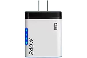 Charger Block | 240W Fast Charging Cube,5-Port Phone Charger with Indicator Light - for Smartphone Laptop Tablet Travel Hotel