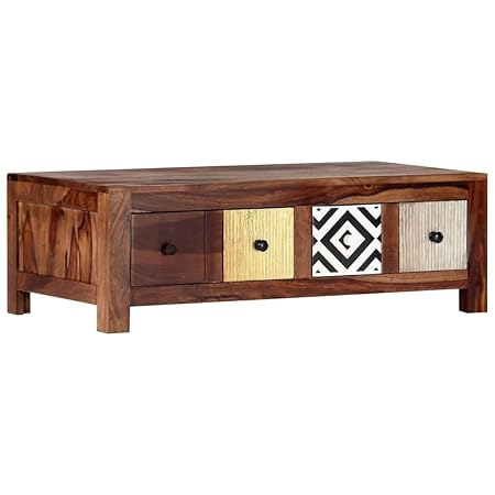 Vidaxl Legno Massello Di Sheesham Tavolino Da Caffè Con