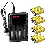FlashDealer CR123A Battery, 1800 mAh 3.7 Rechargeable Battery For Flashlight