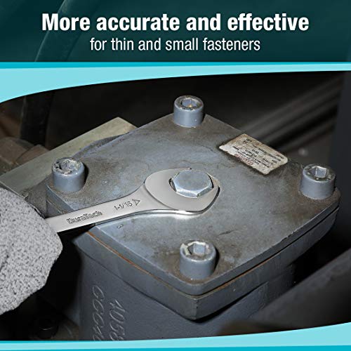 DURATECH SuperThin Open End Wrench Set, SAE, 8Piece, Including 1/4