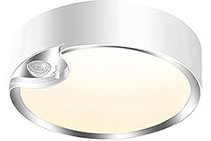 TOOWELL Motion Sensor Light Indoor Battery Operated,80 LED Wireless Ceiling Light Battery Powered Lights for Closet Shower Pantry Stair Hallway Shed Garage Basement Bathroom Wall,400LM,Soft White
