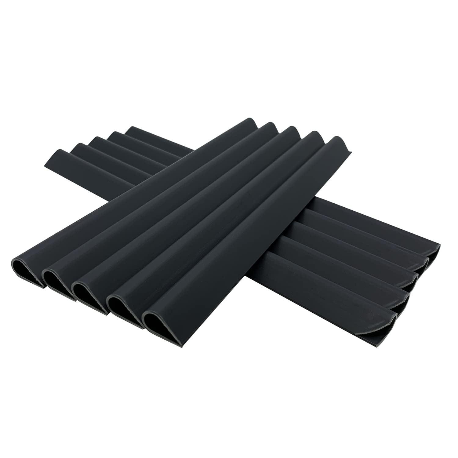 MOLVCE Pack of 50 Double Wire Clips for Double Wire in Anthracite PVC/Anthracite/Clamping Rails for Privacy Screen Strips for Double Wire Mesh