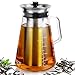 Aquach 34 Oz Cold Brew Coffee & Iced Tea Maker – Airtight Lid, Dishwasher Safe, Borosilicate Glass Caraf