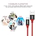 USB Type C Cable,JianHan 3 Pack USB A to USB-C Braided Cord Fast Charging Type-C Charger Cable for Samsung Galaxy S9,S8,S8 Plus,Note 8,LG G6 G5 V20 V30,Nexus 6P,5X,Nintendo Switch (1ft /3ft /6ft Red)