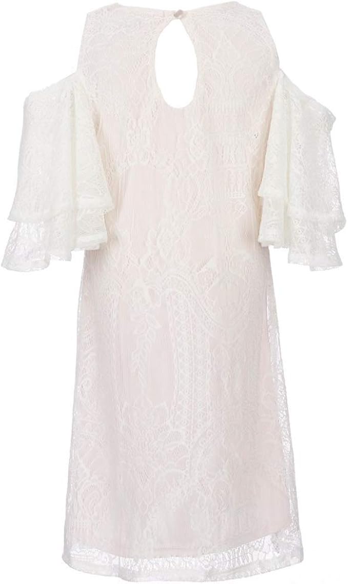ava lace trim maxi dress