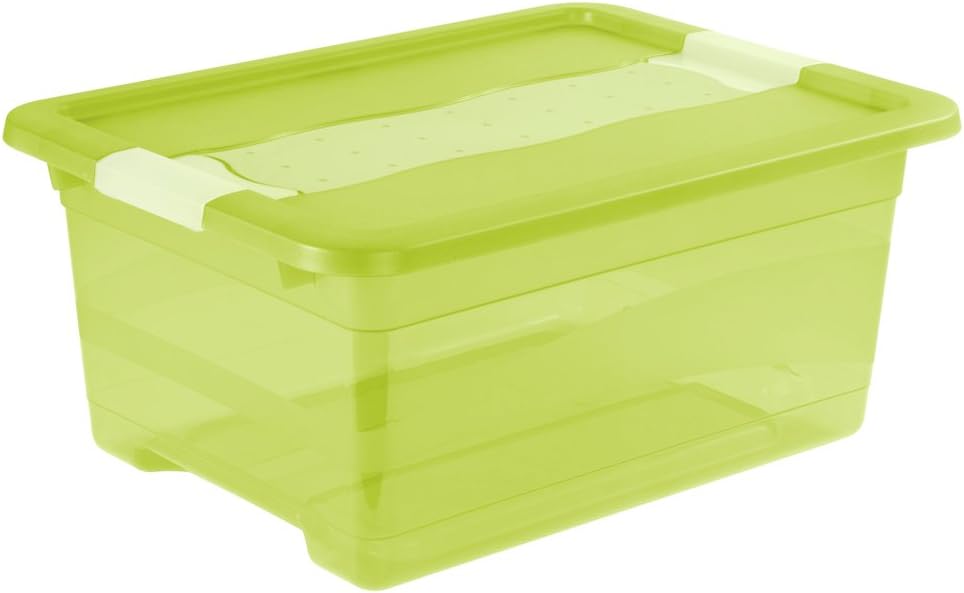 OKT Cubos de almacenaje con Tapa, PP, Verde Transparente, 12 l: Amazon.es: Hogar