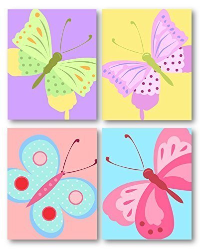 Amazon.com: Butterfly Art Prints, Decor For Girls Room, Butterfly