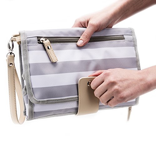 image for NurtraBaby Portable Diaper Changing Pad Clutch Bag, Newborn Changing S