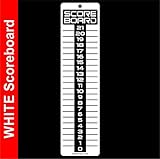 SCOREBOARD, Washers, Cornhole, Horseshoes, Bocce Ball~LARGE White