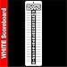 SCOREBOARD, Washers, Cornhole, Horseshoes, Bocce Ball~LARGE White