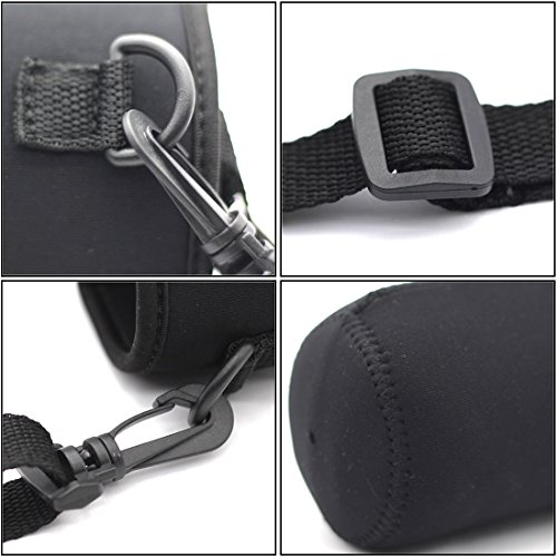 Kvvdi 2 Pack 32 oz - 40 oz Neoprene Glass Water Bottle Cooler Sleeve Insulator 32oz Bottle Cover Holder Carrier with Shoulder Strap