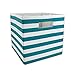 DII Polyester Cube Storage Collection Collapsible Hard Sided Bin, 13x13x13, Teal