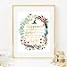 IHopes+ 8X10 Happiness can be Found in The Darkest Times Real Gold Foil Floral Watercolor Print(Unframed) Dumbledore Harry Potter Quote Nursery Decor Wall Art Wedding