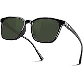 B.N.U.S Scratch-Resistant Polarized Sunglasses with Corning Glass Lenses for Superior Clarity and UV Protection