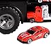 ThinkMax Container Truck with Fire Rescue Metal Cars Playset Vehicle Playset