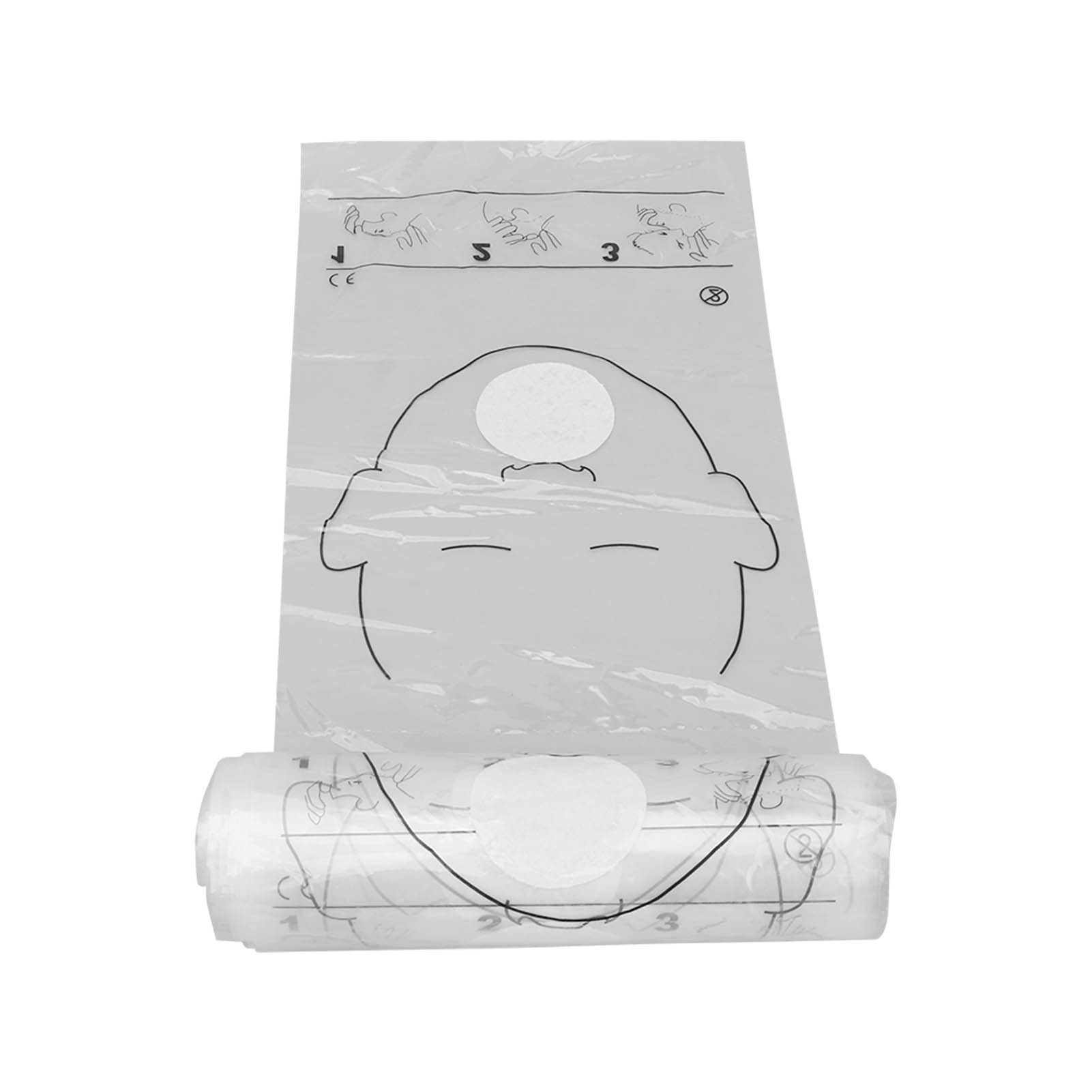 CPR Face Shield 1 Roll Cardiopulmonary Resuscitation Barrier Disposable Face Shield Cardiac Resuscitation Shield for Emergency Use or Training