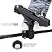 HiUmi® Adjustable Black Finish ABS and Stainless Fishing Rod Holder for Boat, Kayak, Pontoon Boat with 3 Mount