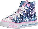 Skechers Twinkle Toes Shuffles Studded Steps Girls High Top Light Up Sneakers