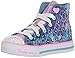 Skechers Twinkle Toes Shuffles Studded Steps Girls High Top Light Up Sneakers